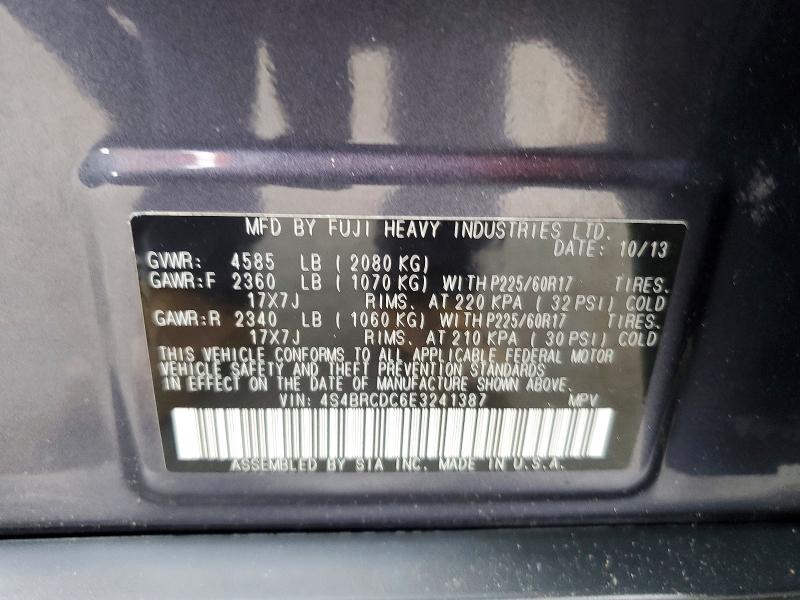 Aukcja sprzedaży 2014 Subaru Outback, vin: 4S4BRCDC6E3241387, numer aukcji: 63888436