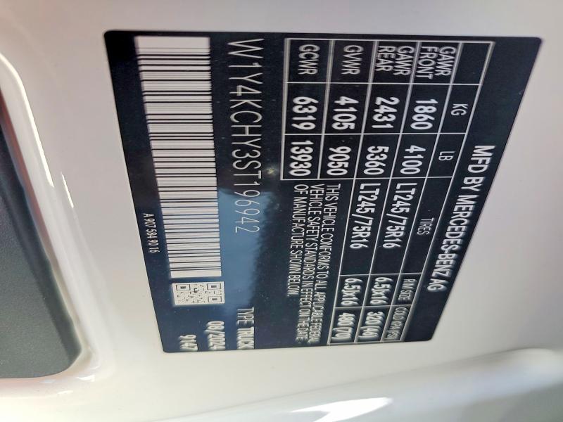 Продаж на аукціоні авто 2025 Mercedes-benz Sprinter, vin: W1Y4KCHY3ST196942, номер лоту: 65493416