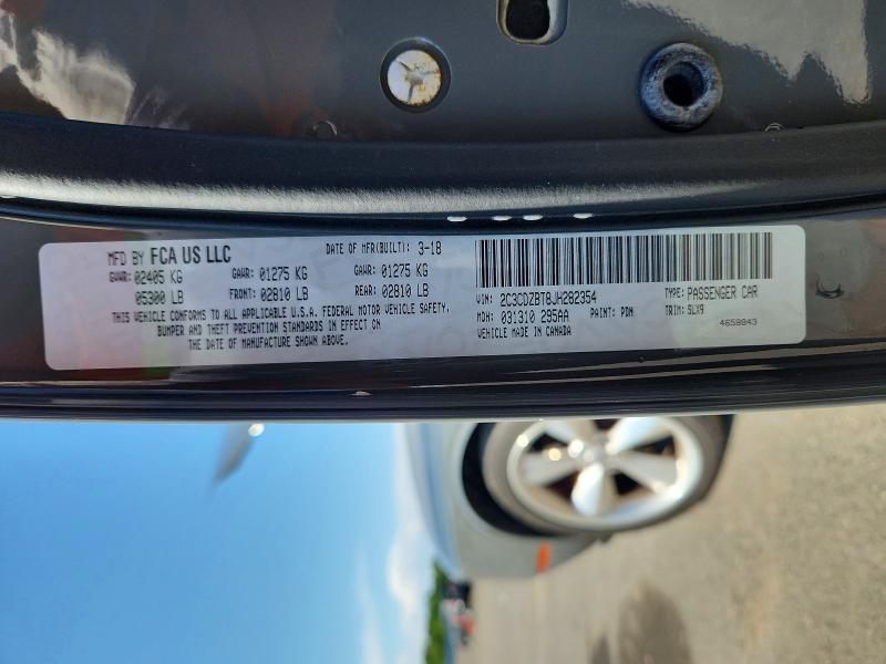 66513586 :رقم المزاد ، 2C3CDZBT8JH282354 vin ، 2018 Dodge Challenger مزاد بيع