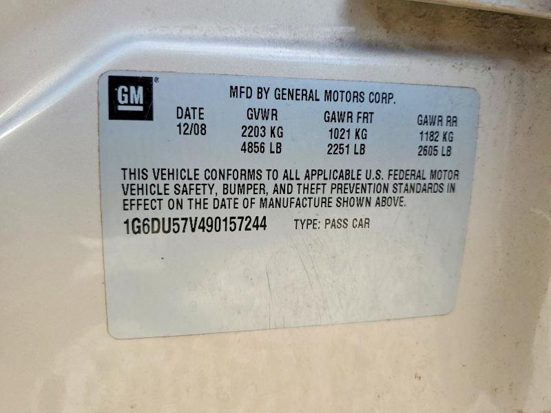 Продажа на аукционе авто 2009 Cadillac Cts, vin: 1G6DU57V490157244, номер лота: 65804976