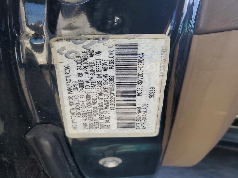 2000 Toyota Camry მანქანა იყიდება აუქციონზე, vin: 4T1BG22K3YU946382, აუქციონის ნომერი: 63525856