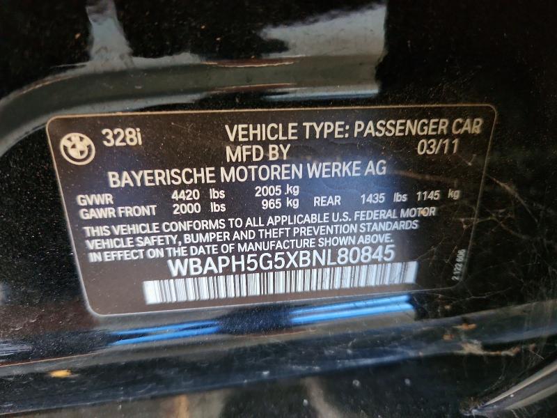 Продаж на аукціоні авто 2011 Bmw 328, vin: WBAPH5G5XBNL80845, номер лоту: 66650796