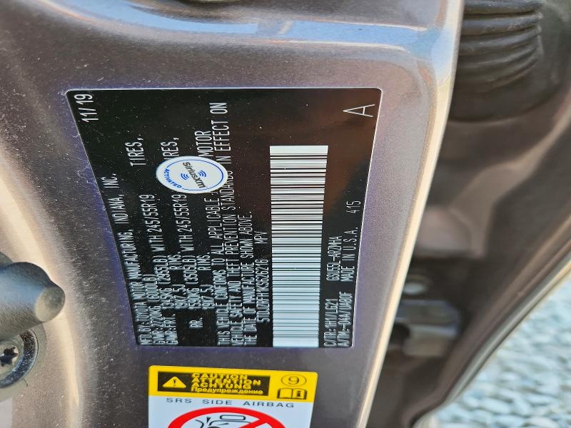 63606466 :رقم المزاد ، 5TDJZRFH1KS626216 vin ، 2019 Toyota Highlander مزاد بيع