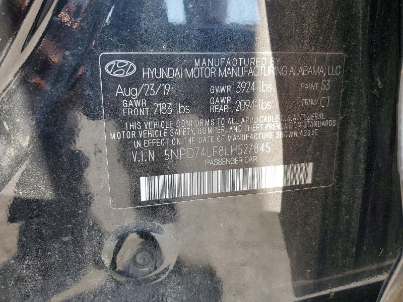 Продаж на аукціоні авто 2020 Hyundai Elantra, vin: 5NPD74LF8LH527845, номер лоту: 66496866