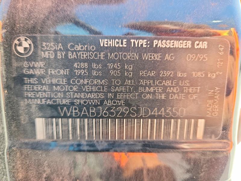 Продажа на аукционе авто 1995 Bmw 325, vin: WBABJ6329SJD44350, номер лота: 64391826