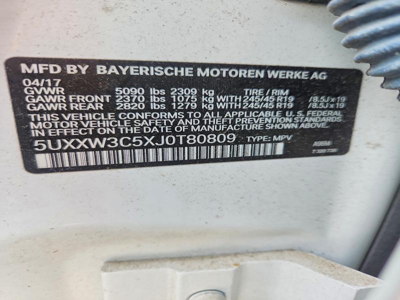 Aukcja sprzedaży 2018 Bmw X4, vin: 5UXXW3C5XJ0T80809, numer aukcji: 64853396