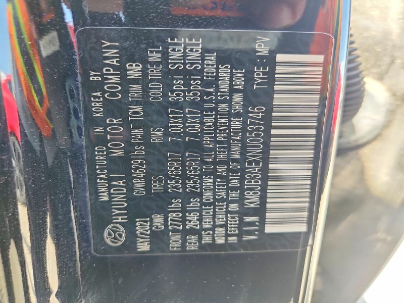 Продажа на аукционе авто 2022 Hyundai Tucson, vin: KM8JB3AEXNU053746, номер лота: 65441186