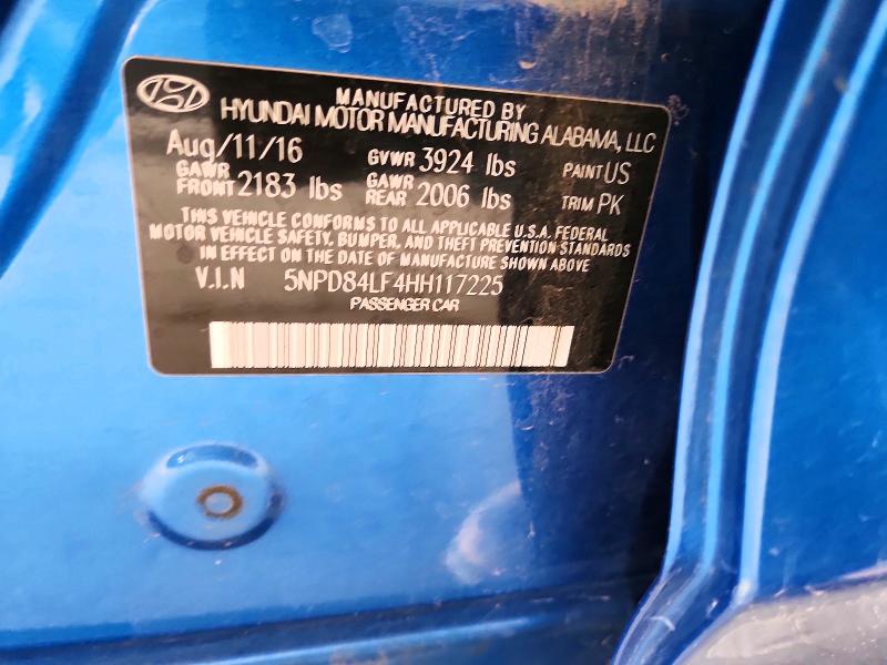 Aukcja sprzedaży 2017 Hyundai Elantra, vin: 5NPD84LF4HH117225, numer aukcji: 64341046