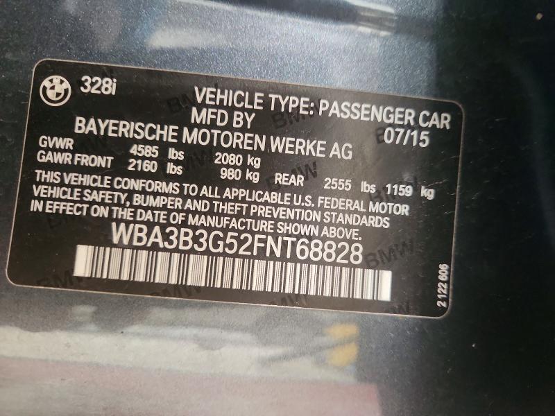 Aukcja sprzedaży 2015 Bmw 328, vin: WBA3B3G52FNT68828, numer aukcji: 65716116