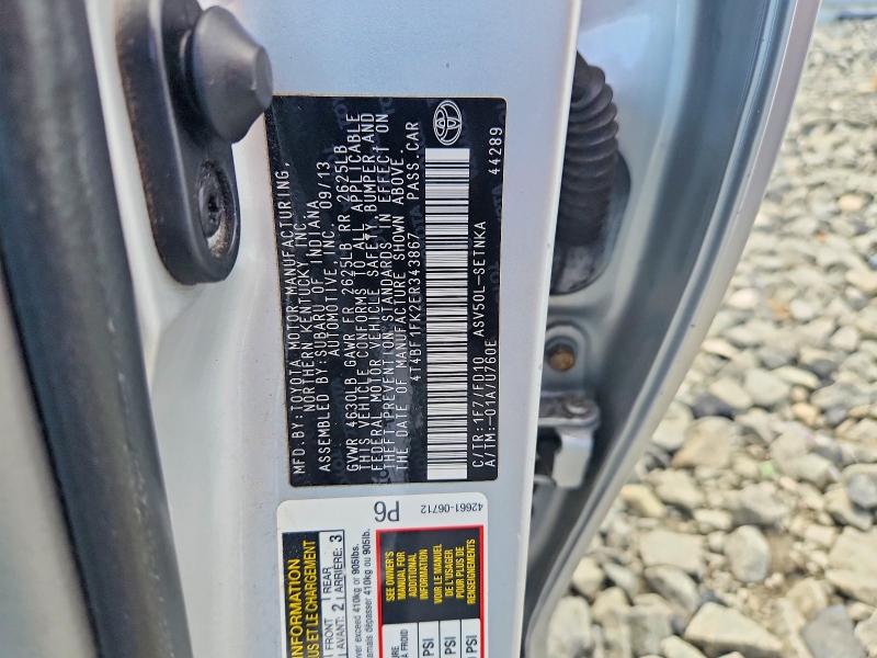 2014 Toyota Camry მანქანა იყიდება აუქციონზე, vin: 4T4BF1FK2ER343867, აუქციონის ნომერი: 64006286