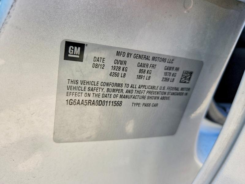 2013 Cadillac Ats მანქანა იყიდება აუქციონზე, vin: 1G6AA5RA0D0111568, აუქციონის ნომერი: 66842566