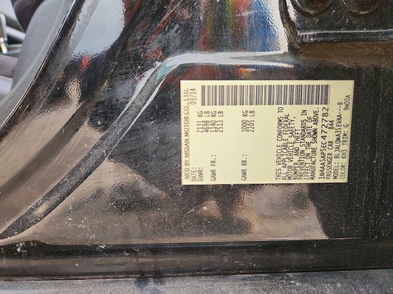 Aukcja sprzedaży 2014 Nissan Maxima, vin: 1N4AA5AP5EC472782, numer aukcji: 66222846