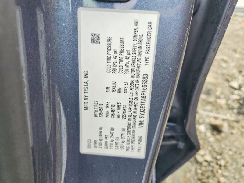 Продажа на аукционе авто 2023 Tesla Model 3, vin: 5YJ3E1EA8PF656383, номер лота: 63324496