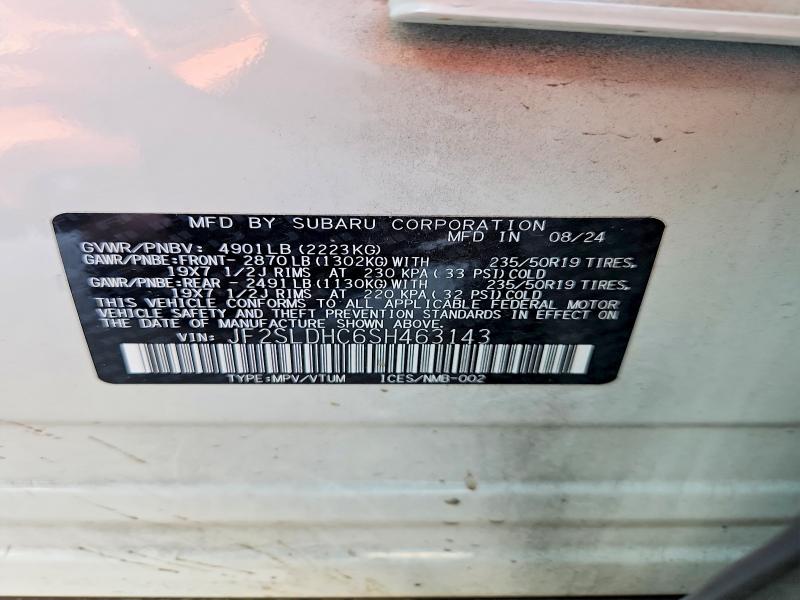 Aukcja sprzedaży 2025 Subaru Forester, vin: JF2SLDHC6SH463143, numer aukcji: 65340686