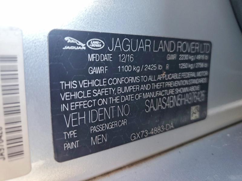63423496 :رقم المزاد ، SAJAS4BN5HA976426 vin ، 2017 Jaguar Xe مزاد بيع