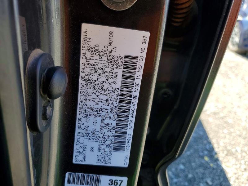 Aukcja sprzedaży 2014 Toyota Tacoma, vin: 3TMJU4GN7EM167106, numer aukcji: 64813976