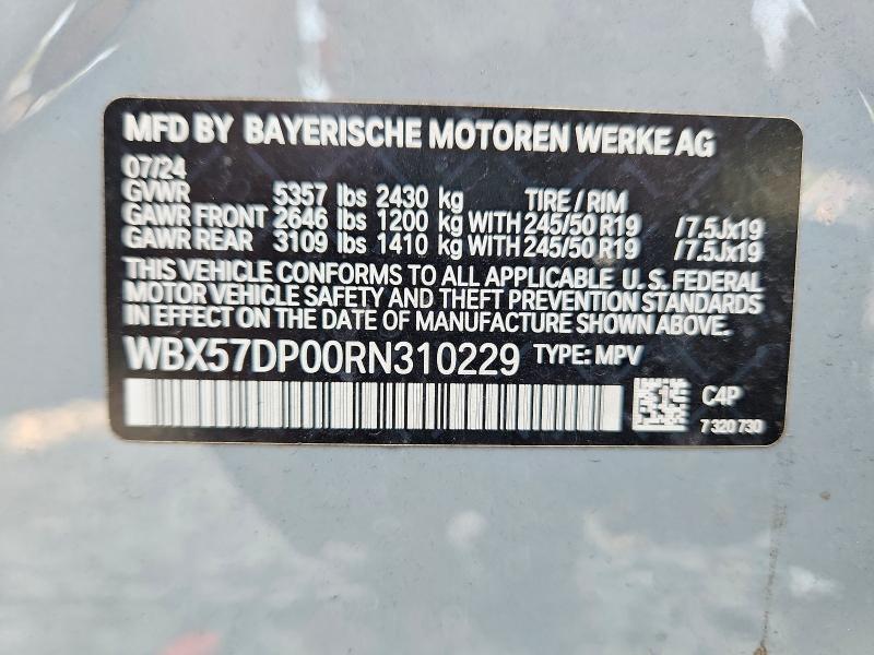Продаж на аукціоні авто 2024 Bmw X3, vin: WBX57DP00RN310229, номер лоту: 64342076
