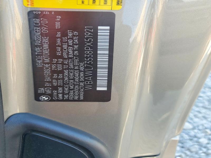 Продаж на аукціоні авто 2008 Bmw 335, vin: WBAWL73538PX51921, номер лоту: 65564196