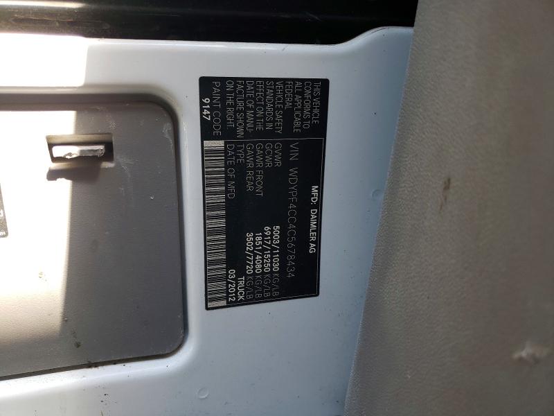 Aukcja sprzedaży 2012 Freightliner Sprinter, vin: WDYPF4CC4C5678434, numer aukcji: 64497106