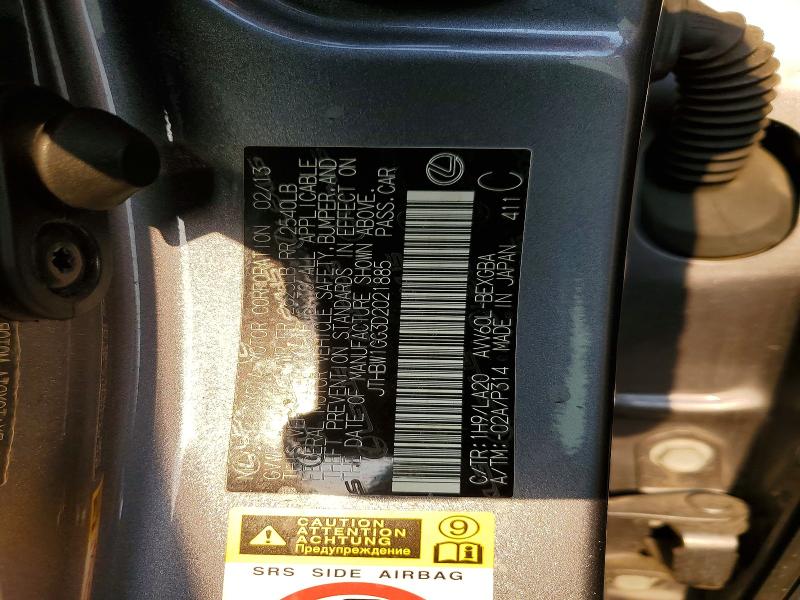 2013 Lexus Es მანქანა იყიდება აუქციონზე, vin: JTHBW1GG3D2021885, აუქციონის ნომერი: 61936786