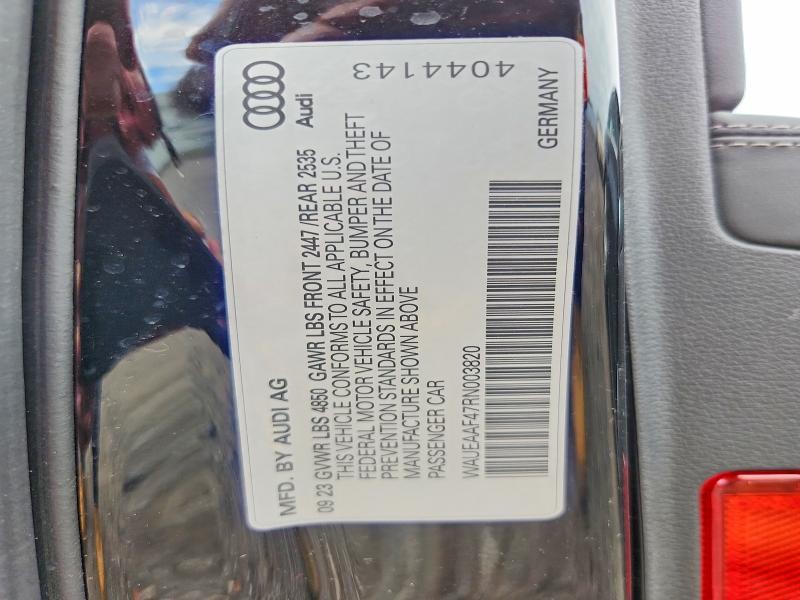 Aukcja sprzedaży 2024 Audi A4, vin: WAUEAAF47RN003820, numer aukcji: 63651086