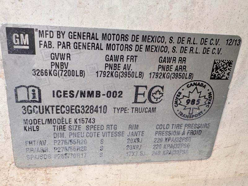 65450976 :رقم المزاد ، 3GCUKTEC9EG328410 vin ، 2014 Chevrolet Silverado مزاد بيع