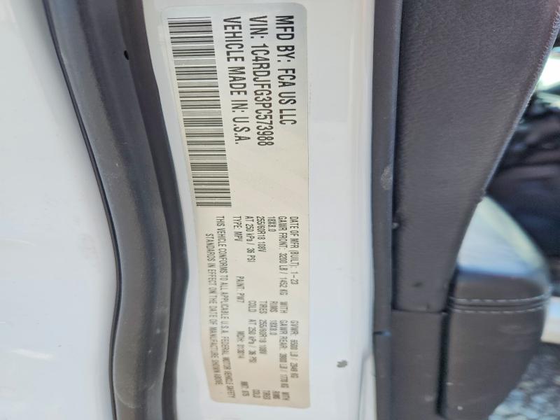 2023 Dodge Durango მანქანა იყიდება აუქციონზე, vin: 1C4RDJFG3PC573988, აუქციონის ნომერი: 61452826
