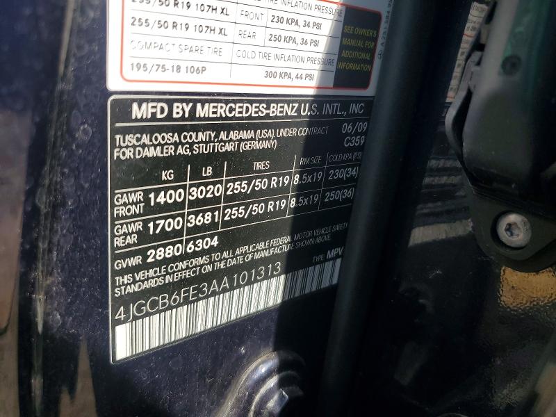 Продаж на аукціоні авто 2010 Mercedes-benz R, vin: 4JGCB6FE3AA101313, номер лоту: 65666316