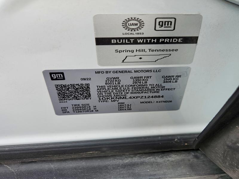 Aukcja sprzedaży 2023 Gmc Acadia, vin: 1GKKNML4XPZ124884, numer aukcji: 64949046