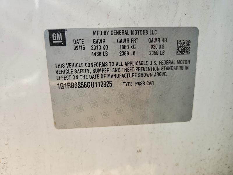 Продажа на аукционе авто 2016 Chevrolet Volt, vin: 1G1RB6S56GU112925, номер лота: 66127806