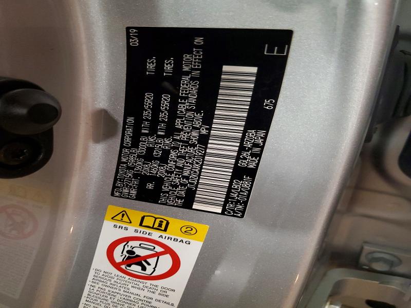Aukcja sprzedaży 2019 Lexus Rx, vin: JTJDZKCAXK2019277, numer aukcji: 65004736