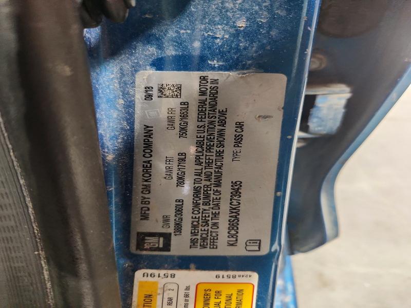 Продаж на аукціоні авто 2019 Chevrolet Spark, vin: KL8CB6SAXKC739435, номер лоту: 64029276