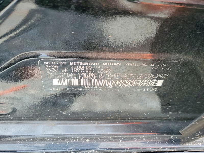 Продаж на аукціоні авто 2021 Mitsubishi Mirage, vin: ML32FUFJ5MHF04586, номер лоту: 66023026