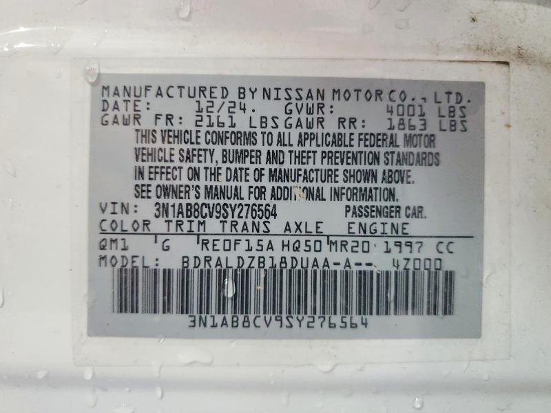 Продажа на аукционе авто 2025 Nissan Sentra, vin: 3N1AB8CV9SY276564, номер лота: 64447136