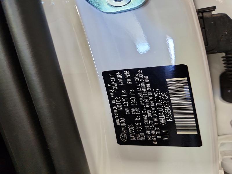 Продажа на аукционе авто 2026 Hyundai Elantra Hybrid, vin: KMHLM4DJ1TU212927, номер лота: 65825656