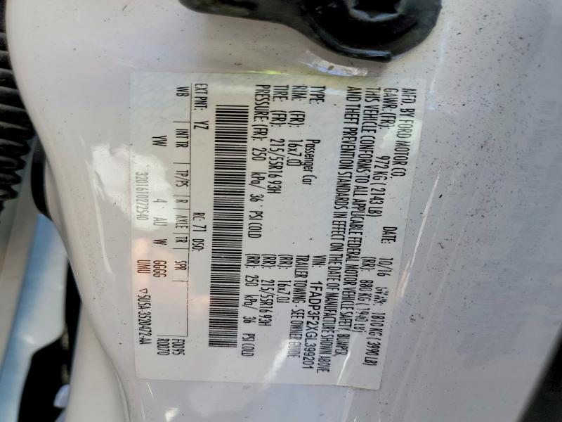Aukcja sprzedaży 2016 Ford Focus, vin: 1FADP3F2XGL399201, numer aukcji: 63367926