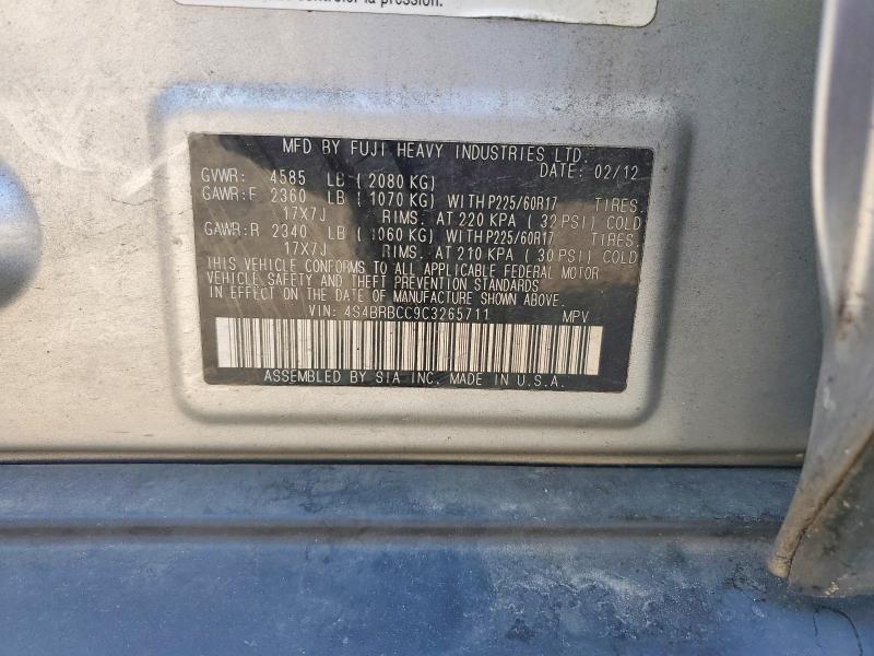 66311936 :رقم المزاد ، 4S4BRBCC9C3265711 vin ، 2012 Subaru Outback مزاد بيع