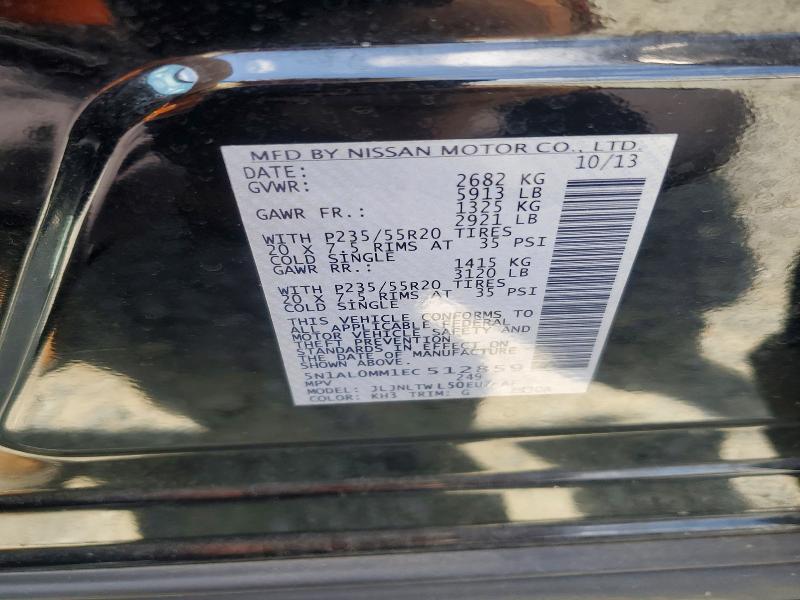 Aukcja sprzedaży 2014 Infiniti Qx60, vin: 5N1AL0MM1EC512859, numer aukcji: 64830096