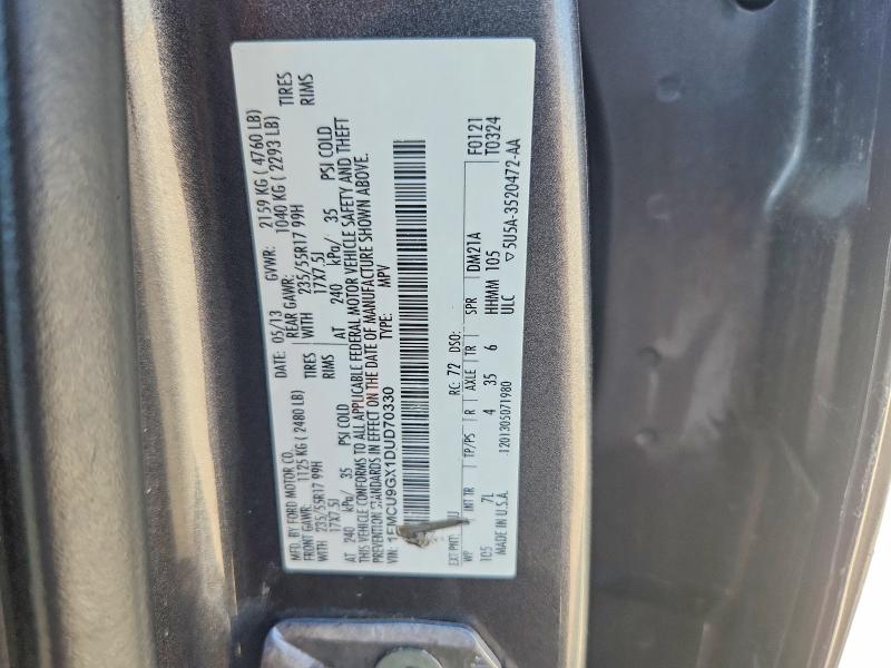 Продажа на аукционе авто 2013 Ford Escape, vin: 1FMCU9GX1DUD70330, номер лота: 65708096