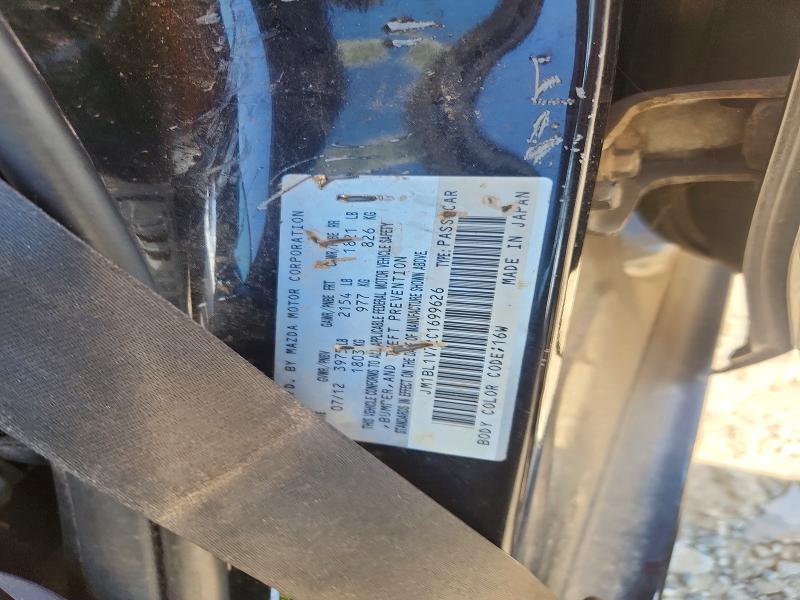 Aukcja sprzedaży 2012 Mazda 3, vin: JM1BL1V72C1699626, numer aukcji: 66241016