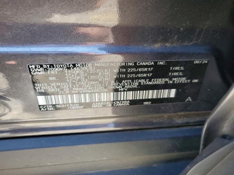 2024 Toyota Rav4 მანქანა იყიდება აუქციონზე, vin: 2T3F1RFVXRW466106, აუქციონის ნომერი: 66509556