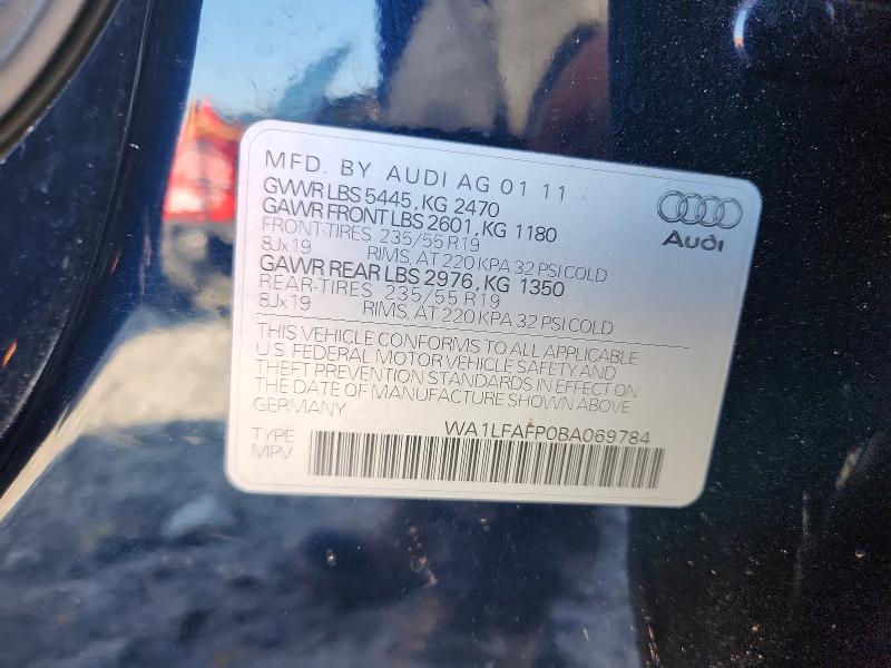 Aukcja sprzedaży 2011 Audi Q5, vin: WA1LFAFP0BA069784, numer aukcji: 64567516