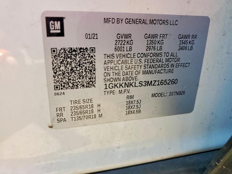 Продажа на аукционе авто 2021 Gmc Acadia, vin: 1GKKNKLS3MZ165260, номер лота: 63575686