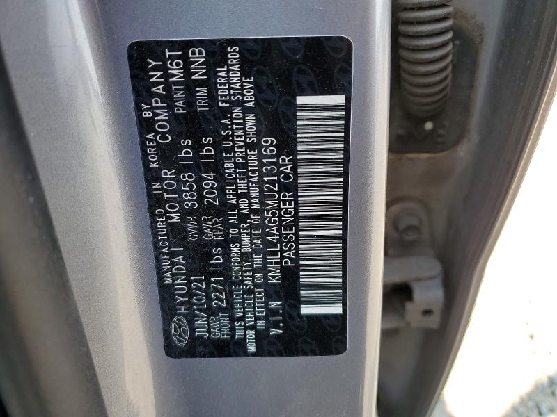 Aukcja sprzedaży 2021 Hyundai Elantra, vin: KMHLL4AG5MU213169, numer aukcji: 63599306