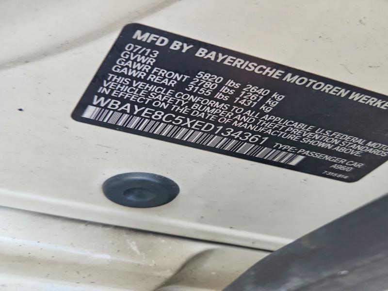 Продажа на аукционе авто 2014 Bmw 750, vin: WBAYE8C5XED134361, номер лота: 66173516