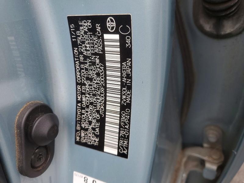 Продажа на аукционе авто 2015 Toyota Prius, vin: JTDKN3DUXF2003347, номер лота: 65539606