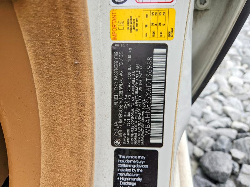 Продажа на аукционе авто 2006 Bmw 750, vin: WBAHN835X6DT36988, номер лота: 63168066