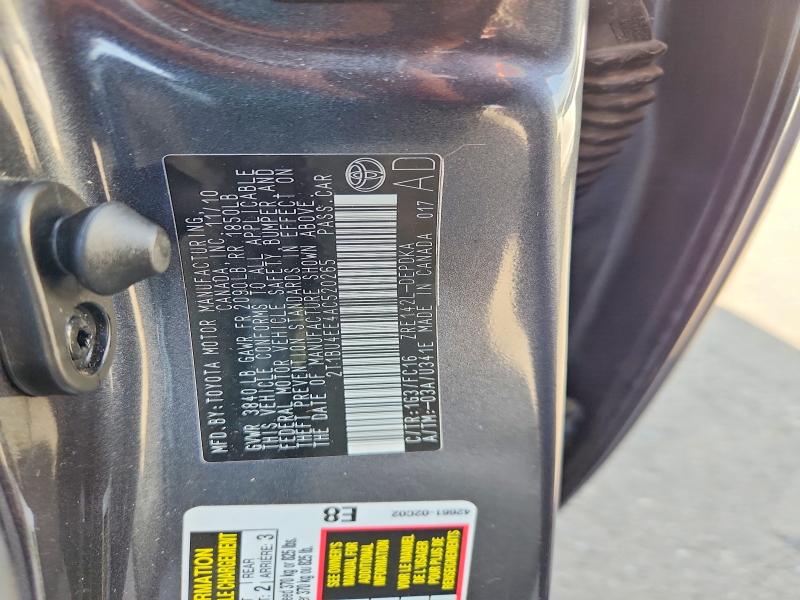 65929526 :رقم المزاد ، 2T1BU4EE4AC520265 vin ، 2010 Toyota Corolla مزاد بيع