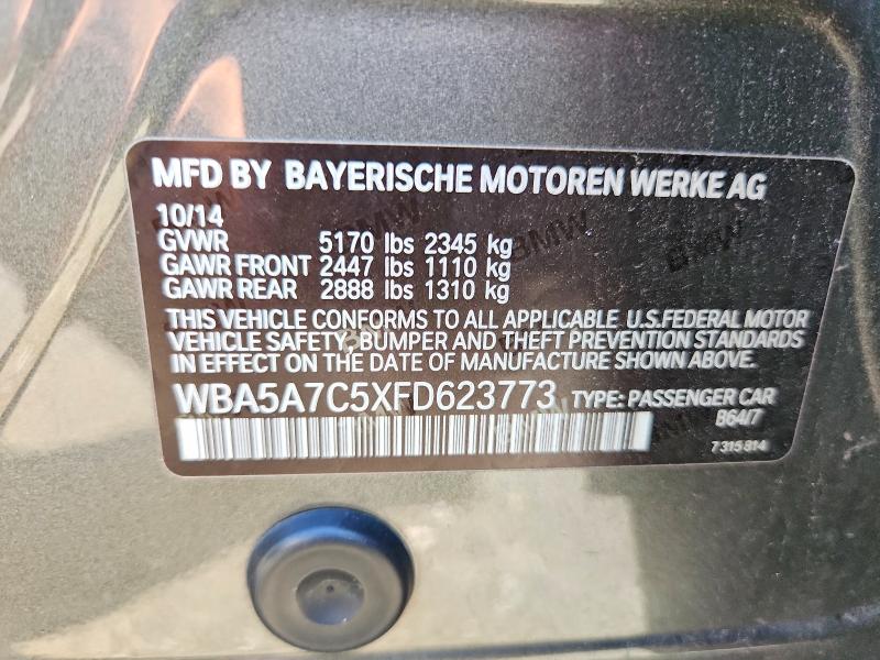 Aukcja sprzedaży 2015 Bmw 528, vin: WBA5A7C5XFD623773, numer aukcji: 65557796