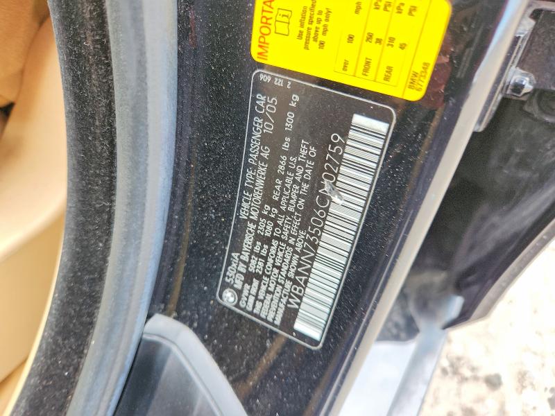 Aukcja sprzedaży 2006 Bmw 530, vin: WBANN73506CN02759, numer aukcji: 65707466